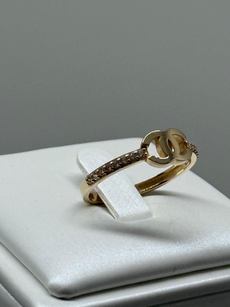 ANILLO CHANNEL DE ORO 14K 1.8G T/8